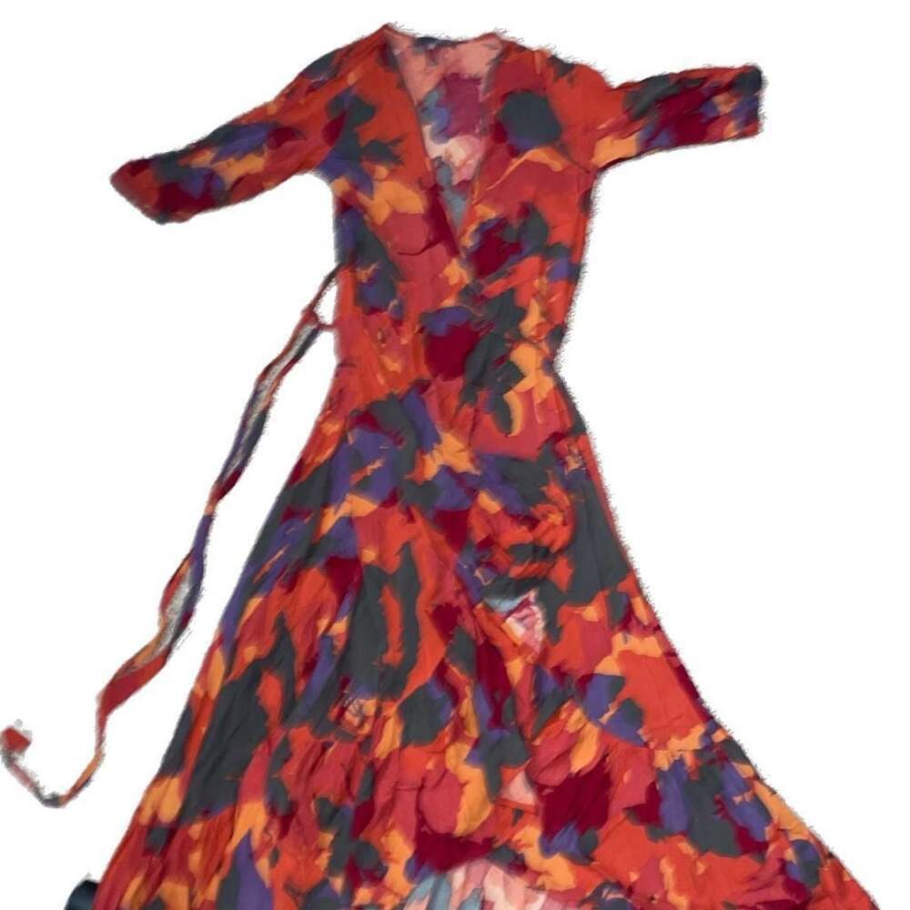 Tysa Spanish Dancer Ruffle Hem Wrap Dress sz3